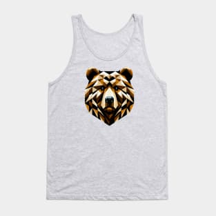 Abstract Geometric Grizzly Bear - Color Design Tank Top